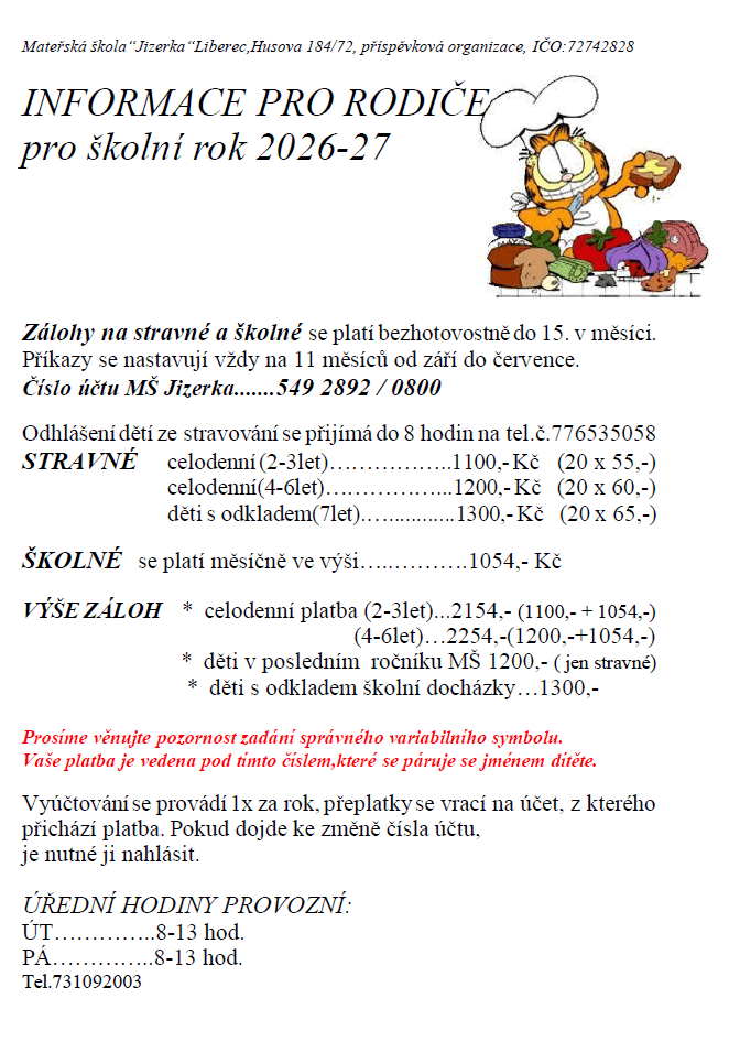 Stravné 2026/2027