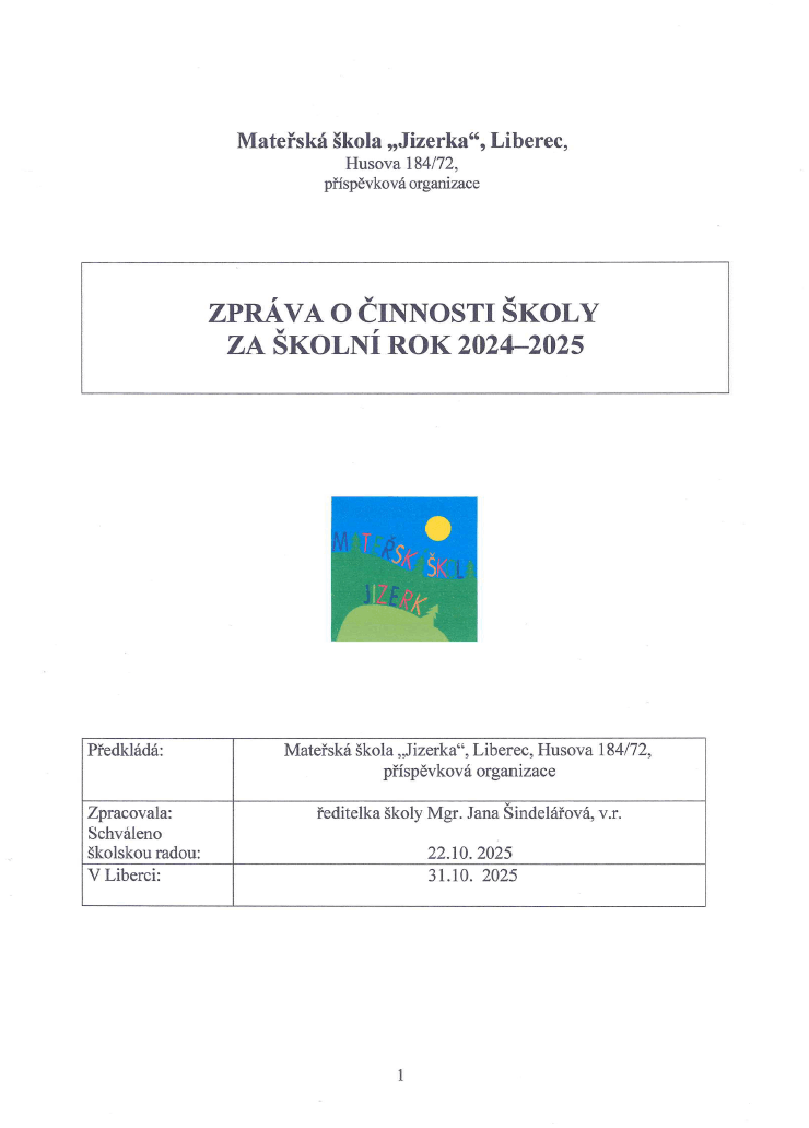 Výroční zpráva 2024 - 2025